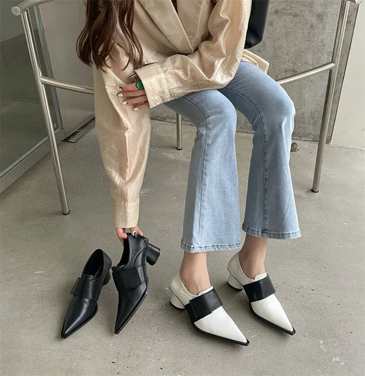 Leather Heels Shoes