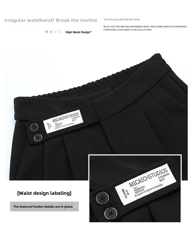 Women's High-waisted Draped Casual Slimming Trousers Bells Bottoms 2022 New Style Loose-fit Straight-leg Pants