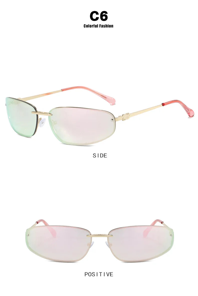 Oval Frameless -Sunglasses