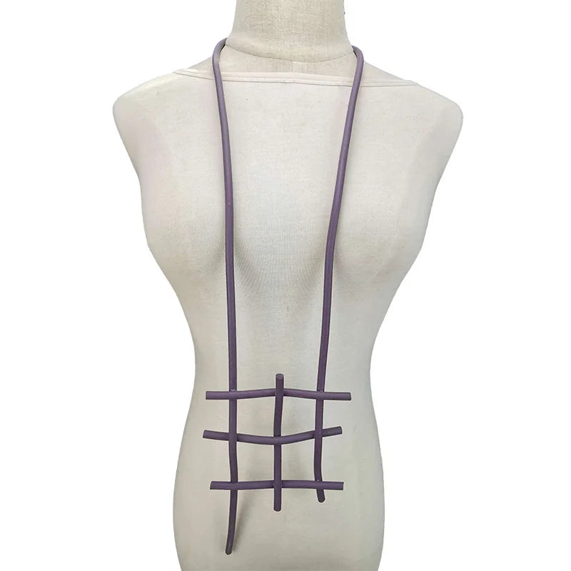 Necklace Design Line Rubber Jewelry