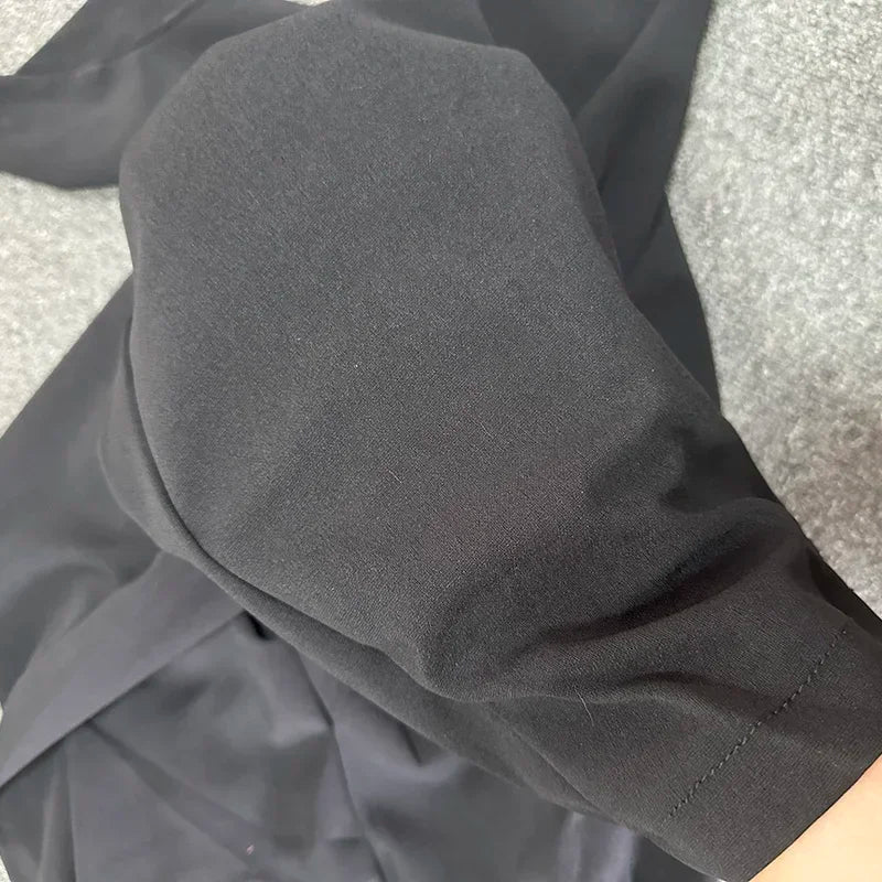 Women Fashion Suit Pants Lady Breathable Baggy High Waist Wide Leg Trousers Lady Straight Leg Gray Classic Office Long Pants