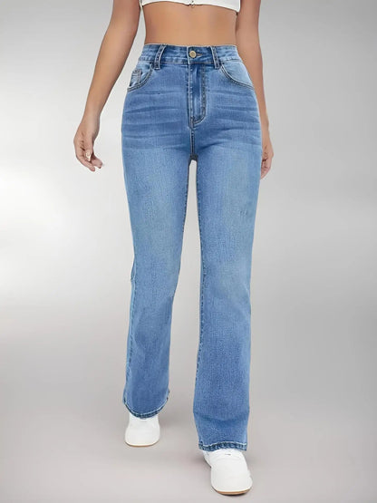 jeans slimming European and American style - high waist