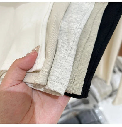 Button T-Shirt Tops Cotton Slim