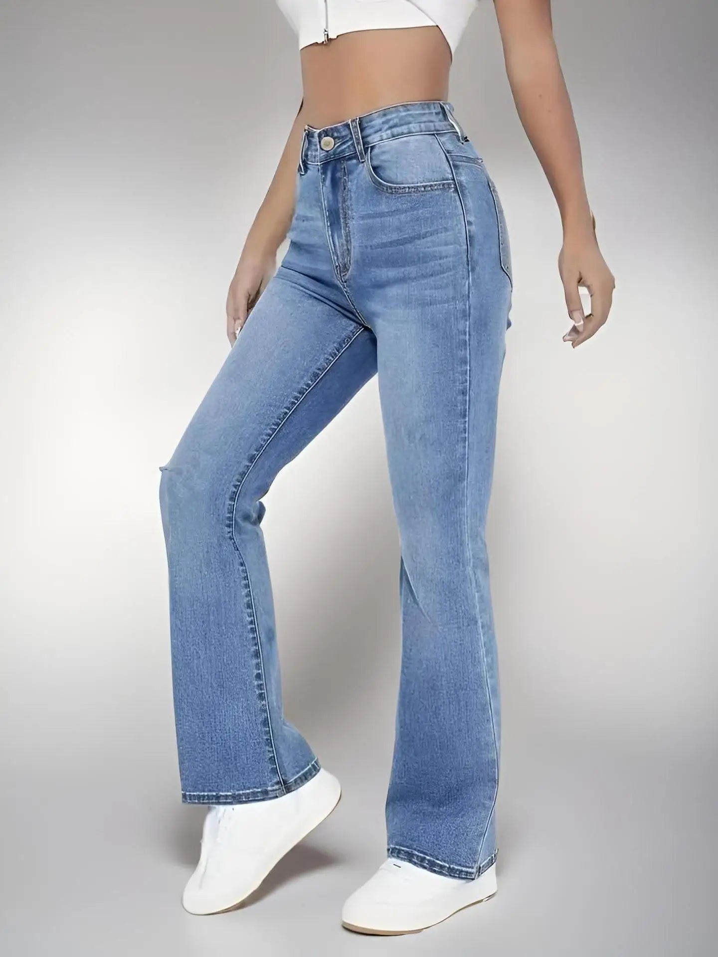 jeans slimming European and American style - high waist