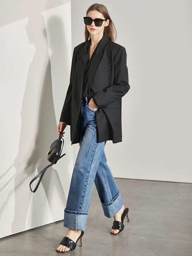 Jeans  Denim Pants Loose Wide Leg