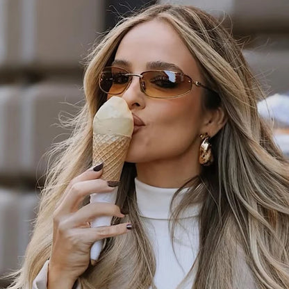 Oval Frameless -Sunglasses