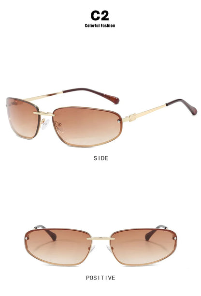 Oval Frameless -Sunglasses