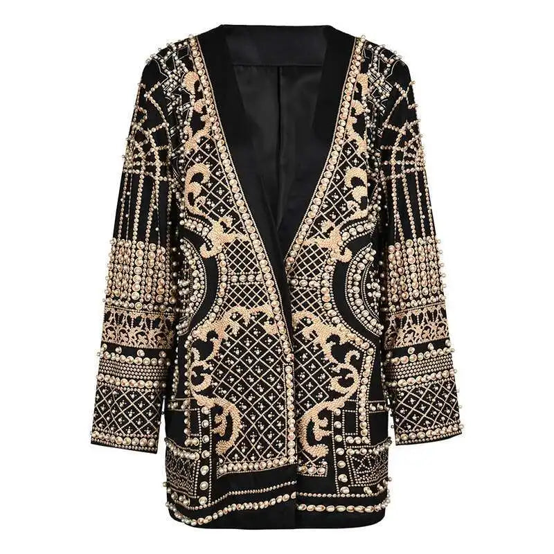 White Pearl  Big Size Blazer