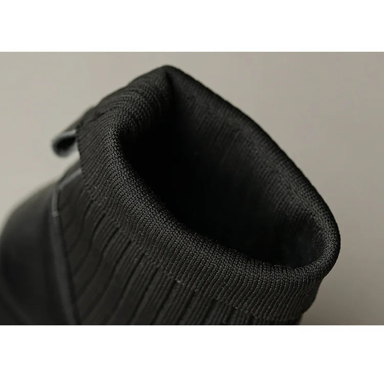 Short Boots Leather Thick Heels