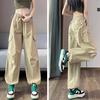 High Waisted Cargo Pants Oversized  Straight Leg