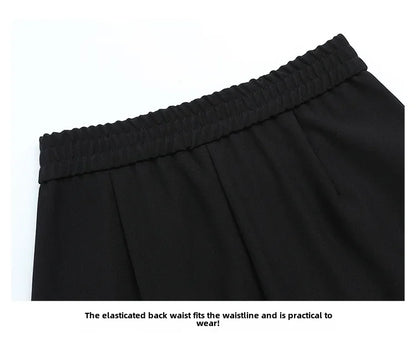 Women's High-waisted Draped Casual Slimming Trousers Bells Bottoms 2022 New Style Loose-fit Straight-leg Pants