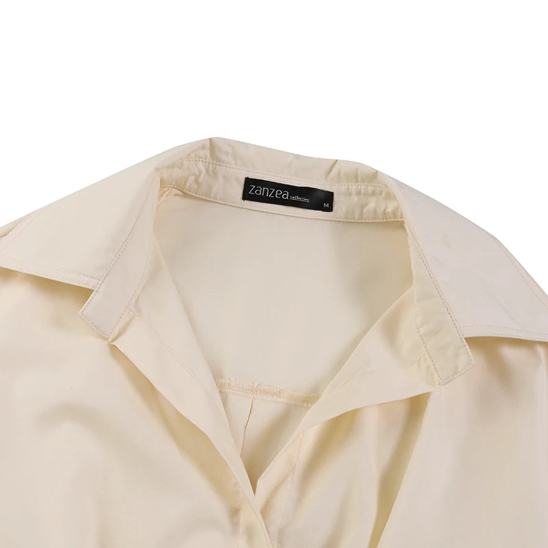 Elegant  Sundress Lapel Neck Long Sleeve Black Dress - Long Dress