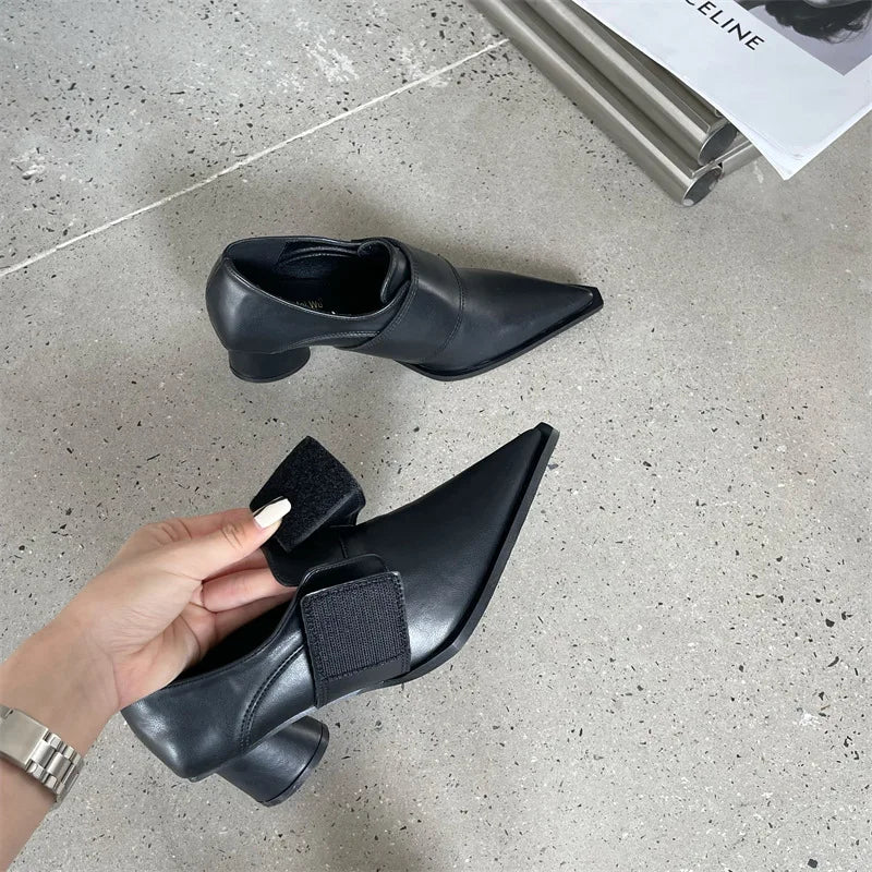 Leather Heels Shoes