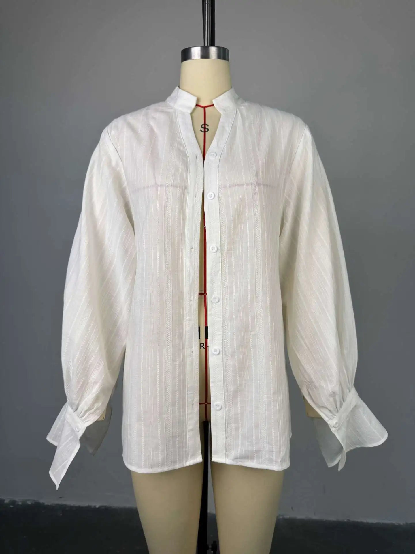 White Shirts  Long Sleeve Oversize Blouse Cotton