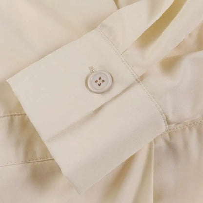 Elegant  Sundress Lapel Neck Long Sleeve Black Dress - Long Dress