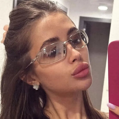 Oval Frameless -Sunglasses