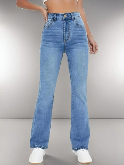 jeans slimming European and American style - high waist