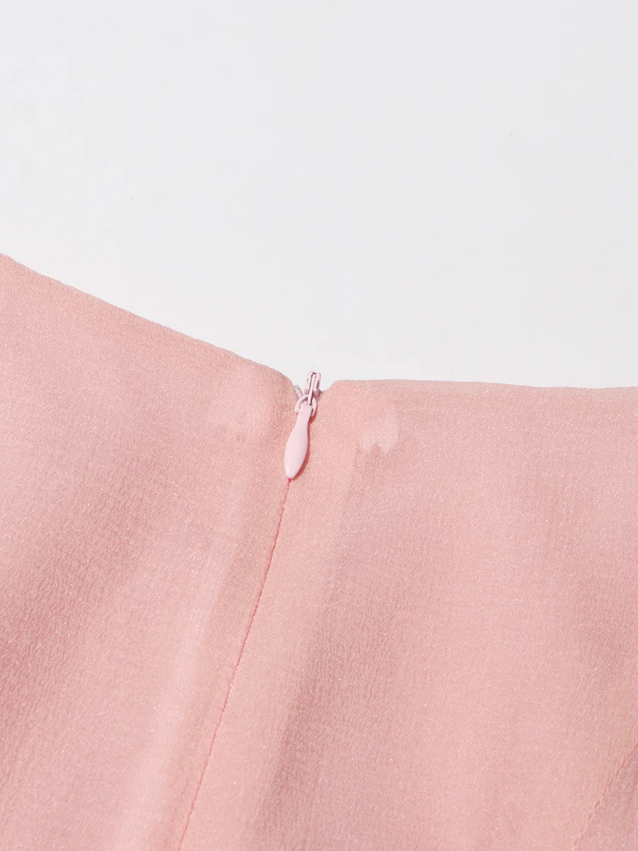 Slimming Dresses -  Long Sleeve High Waist Patchwork Ruffles